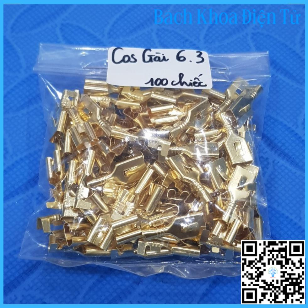 Đầu cos kẹp dây điện 6.3MM, cốt chữ T, đầu cos dây điện, cos gài 6.3