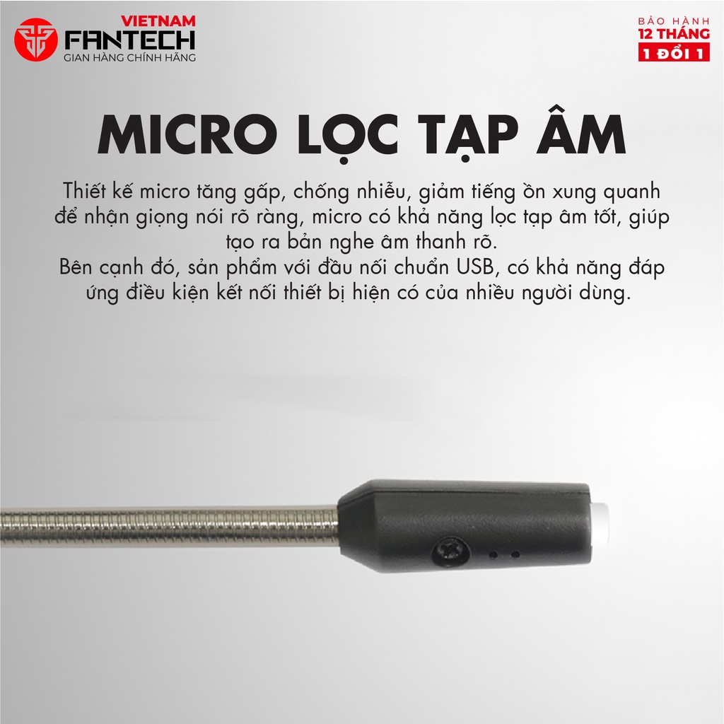 Tai Nghe Gaming Chụp Tai FANTECH HG19 IRIS LED RGB Jack 3.5mm Kèm Jack Nguồn LED USB 2.0 Mic Chống Ồn -  Hàng Chính Hãng