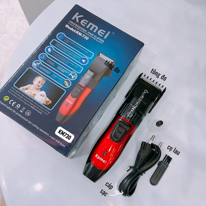 Tông đơ cắt tóc Kemei KM-730 - Hàng chính hãng
