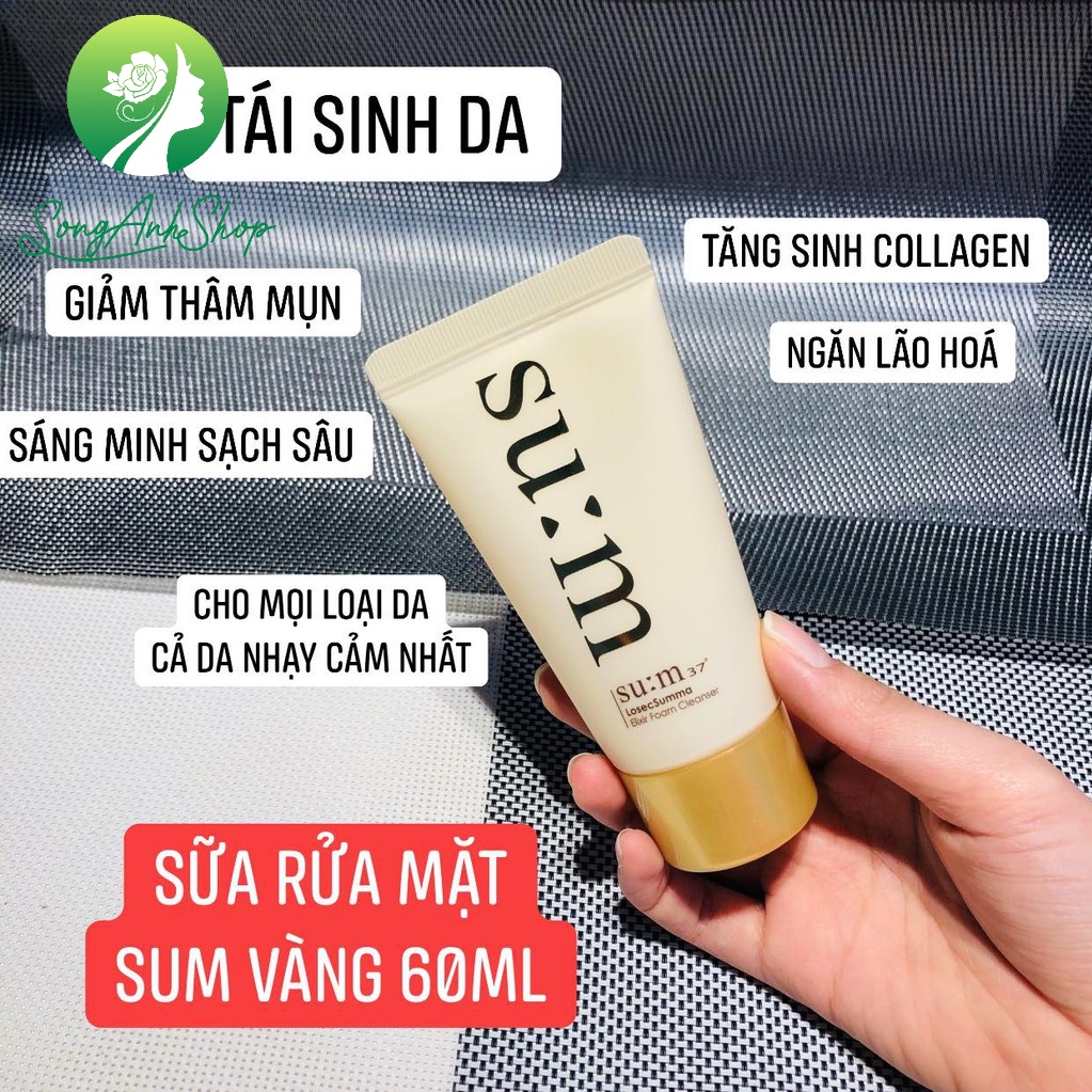 Sữa rửa mặt cao cấp SUM vàng Losec Summa Elixir Foam Cleanser (SIZE MINI 60ML)