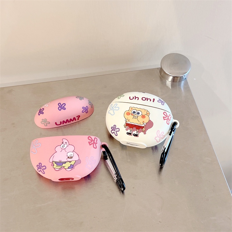 Vỏ Bọc Bảo Vệ Hộp Sạc Tai Nghe OPPO Enco Air 2 Mềm Hình Hoạt Hình SpongeBob Và Violent Bear