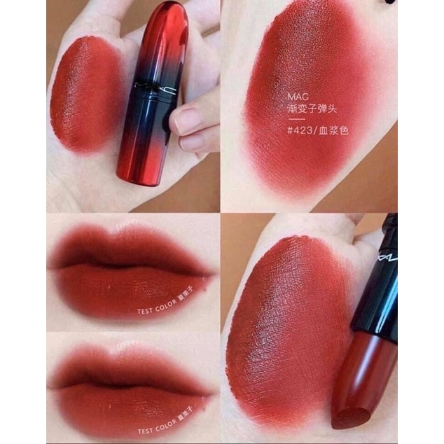 Son Mac Love Me Lipstick Rouge 423 E For Effortless – Màu Đỏ Thuần