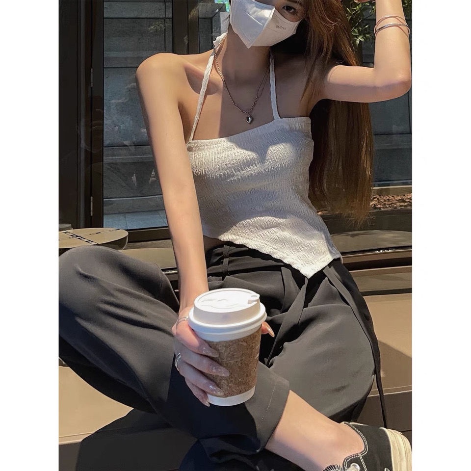 Set đồ COZOKC gồm áo kiểu chống nắng và áo hai dây thời trang cho nữ