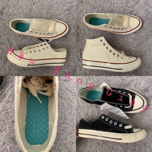 Giày cv , giày ulzzang nữ nam thể thao hàn quốc đế bóng tem đỏ full box phụ kiện