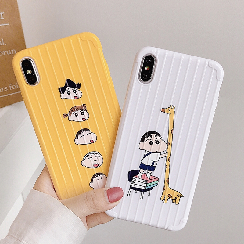 Ốp điện thoại vali hình cậu bé bút chì dành cho Iphone