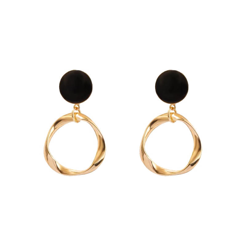 Bông tai màu đen kiểu dáng thanh lịch dành cho nữ