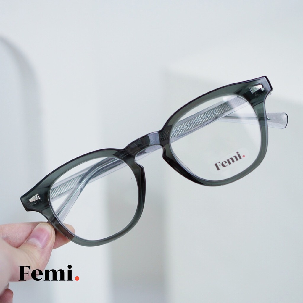 Gọng kính cận tròn Femi Bora chính hãng mắt kính cận nam nữ cao cấp | BigBuy360 - bigbuy360.vn