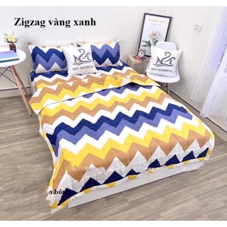 Sét chăn ga gối hình Tam Giác 3 Màu