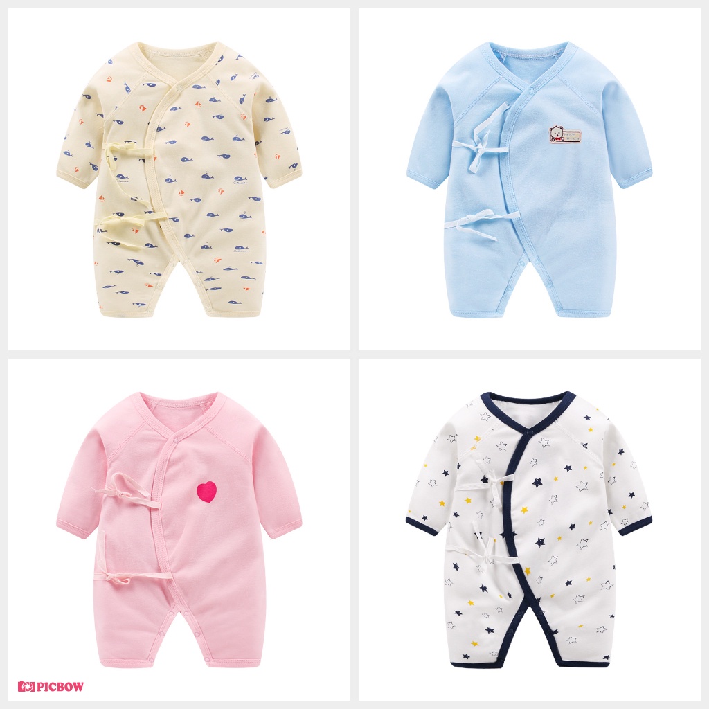 Body dài tay cho bé trai bé gái bodysuit liền thân 100% cotton hàng Quảng Châu xuất Hàn SLT06