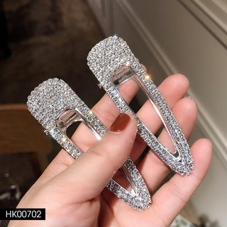 HK007 Kẹp tóc cườm đá nhân tạo Luxury