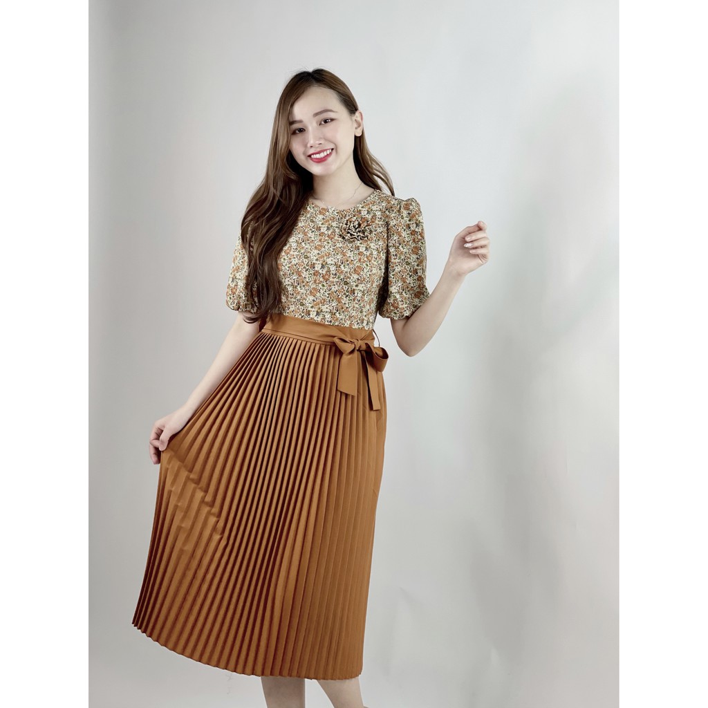 Đầm công sở liền thân kèm chân váy xếp ly cao cấp Emvy-K36 (Mua 1 được 2 ) | BigBuy360 - bigbuy360.vn