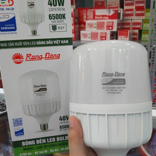 Bóng Led Trụ Rạng Đông, 16w, 20w, 30w, 40w, 50w, 60w, 80w,Sử dụng Chip LED Samsung, bảo hành 12 tháng.