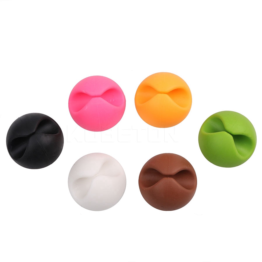 Kẹp cố định dây cáp silicon cao su nhiều màu tiện lợi