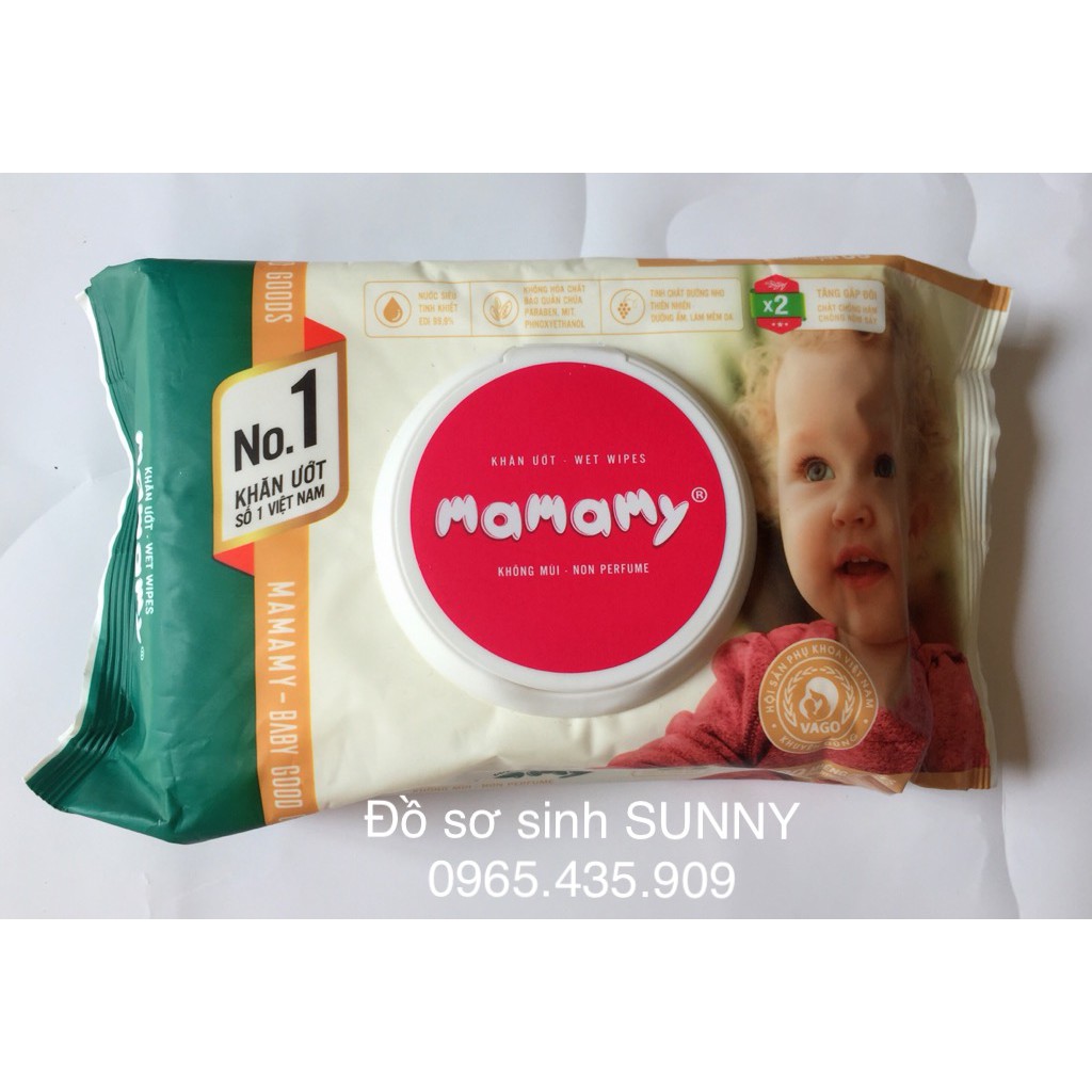 COMBO 4 GÓI KHĂN ƯỚT KHÔNG MÙI MAMAMY
