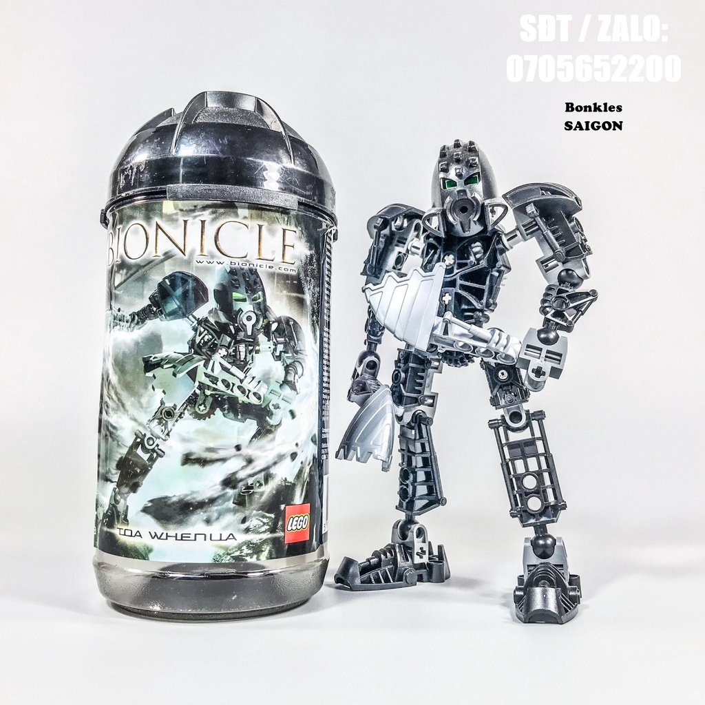 Đồ Chơi Mô Hình Vintage lắp ráp LEGO Bionicle: Chiến Binh Đất Toa Metru Whenua 8603 Chính Hãng Đan Mạch (2004)