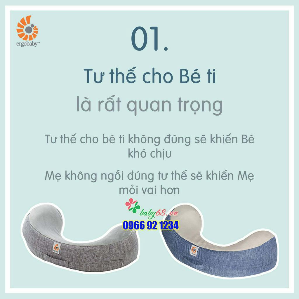 Gối cho bé bú Ergobaby Pillow Chính Hãng, tạo cho bé tư thế thoải mái nhất khi bú mẹ, hỗ trợ bé tập ngồi, tập lẫy