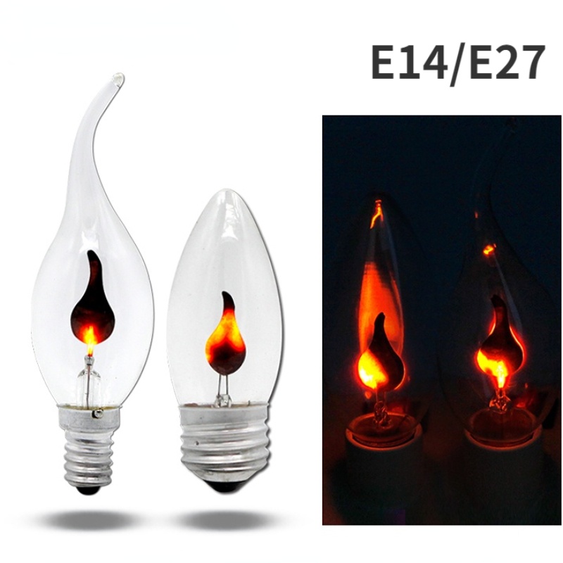 Bóng Đèn LED 3W E14 E27 Tiết Kiệm Năng Lượng Trang Trí Nhà Cửa Phong Cách Retro