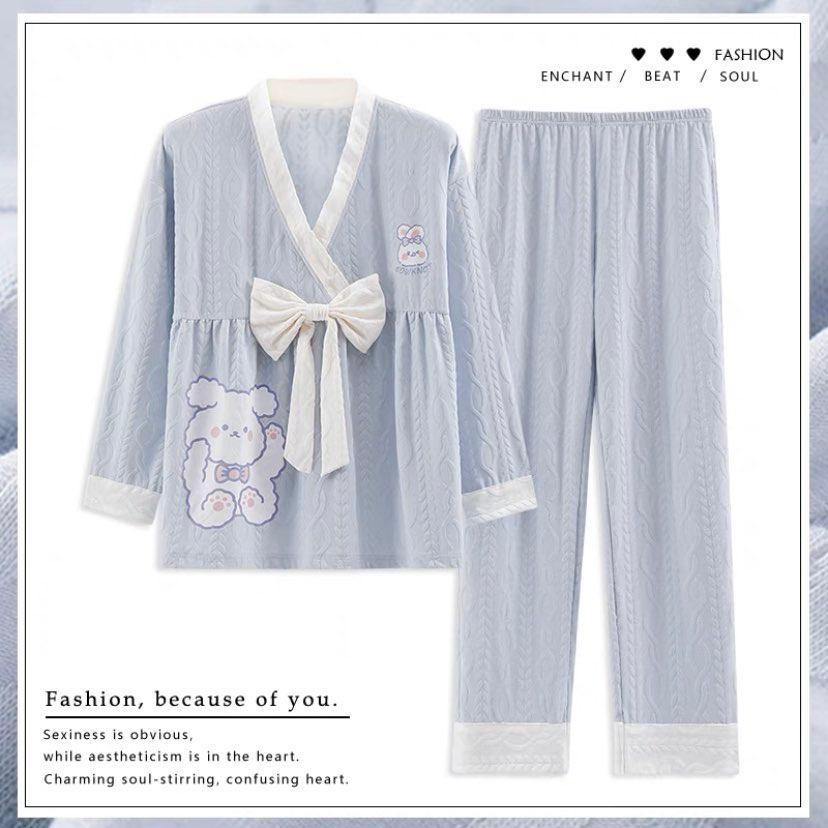 Bộ Mặc Nhà Pyjama Cổ Chữ V Phiên Bản Nâng Cấp Mới Nhất