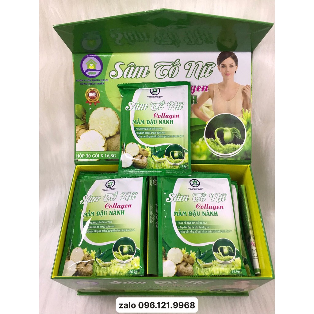 Sâm Tố Nữ Collagen Mầm Đậu Nành-  Giúp Bổ Sung Estrogen, Giúp Nở Ngực, Cân Bằng Nội Tiết Tố, Giảm Thâm, Mờ Nám, | BigBuy360 - bigbuy360.vn