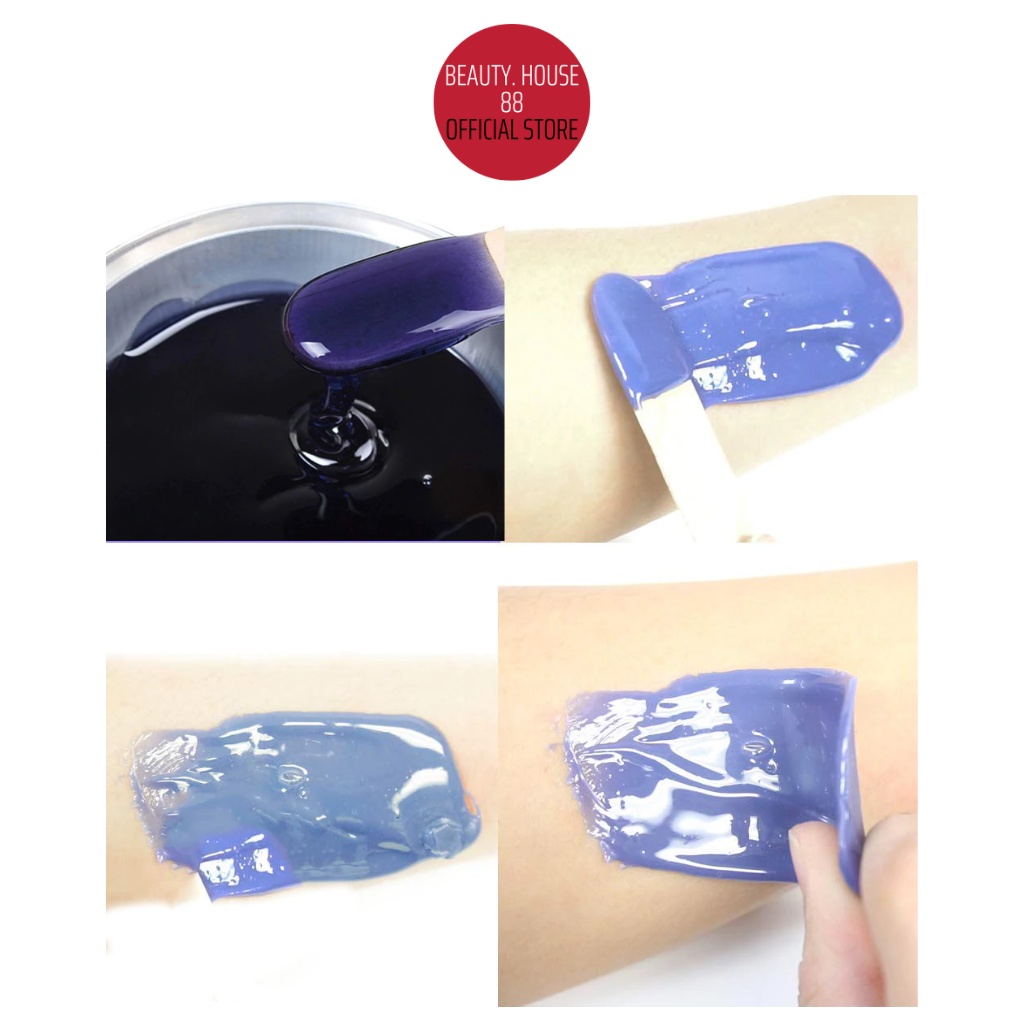 Combo Nồi Nấu Sáp Wax Lông Pro 100 + Sáp Wax Lông Cao Cáp + 5 Que Gạt Gỗ Lớn - Bộ Tẩy Lông