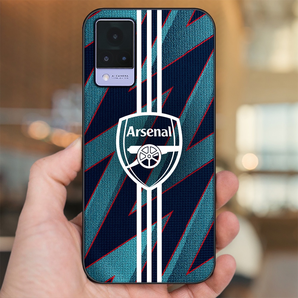 Ốp lưng Vivo V21 viền đen in hình Arsenal FC