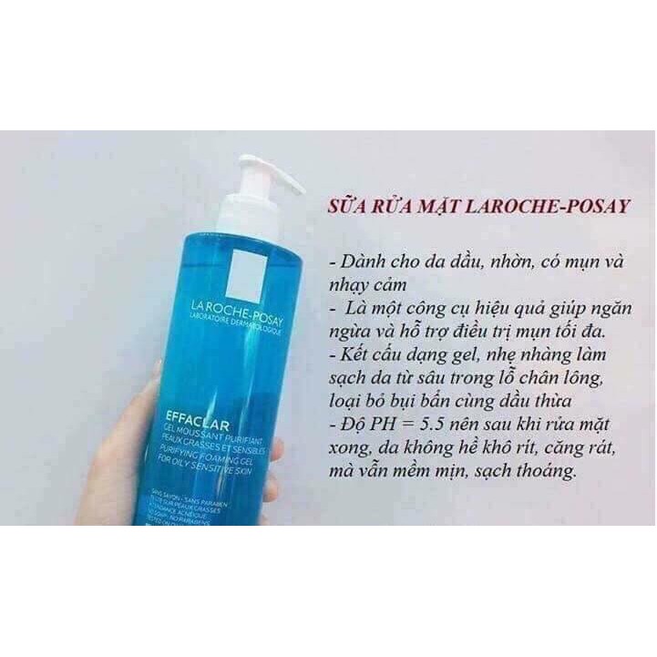 SỮA RỬA MẶT CHO DAMỤN #LA_ROCHE-POSAY EFFACLAR #400ml