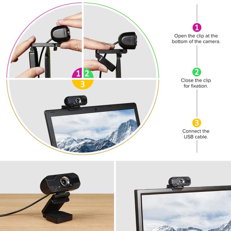 Camera Webcam HD 1080P tích hợp micro cho máy tính WV8 | BigBuy360 - bigbuy360.vn