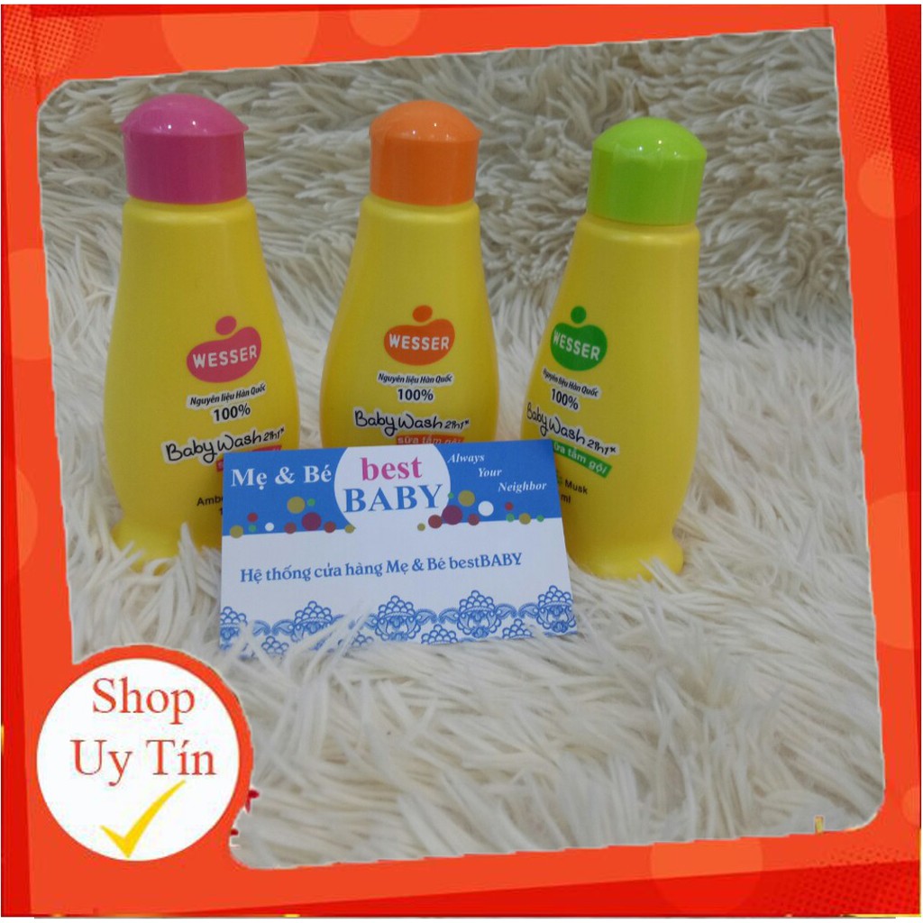 ✅Sữa Tắm Gội Trẻ Em Wesser [CHÍNH HÃNG] chai 100ml