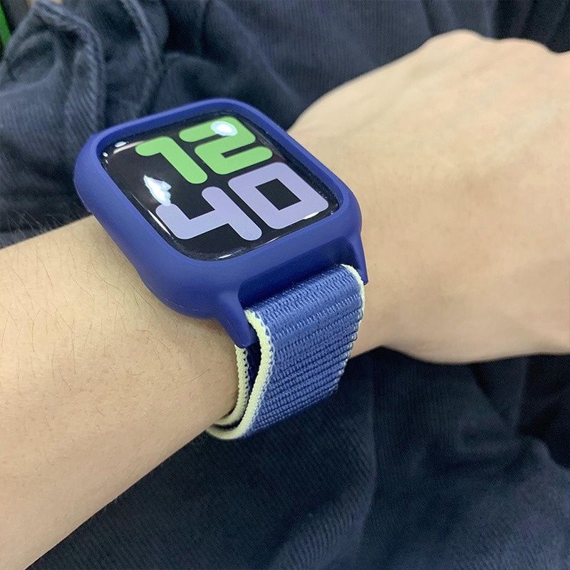 Ốp Dây Đeo Đồng Hồ Dạng Bện Bằng Nylon Co Giãn Cho Apple Watch 49mm 45mm 44mm 42mm 41mm 40mm 38mm i-Watch Serie ultra 8 7 6 SE 5 4 3
