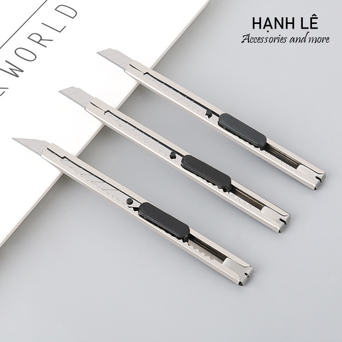 Dao rọc giấy inox cán nhựa loại tốt lưỡi dao sắc bén dùng cho thủ công mỹ nghệ chạm khắc có cán cầm