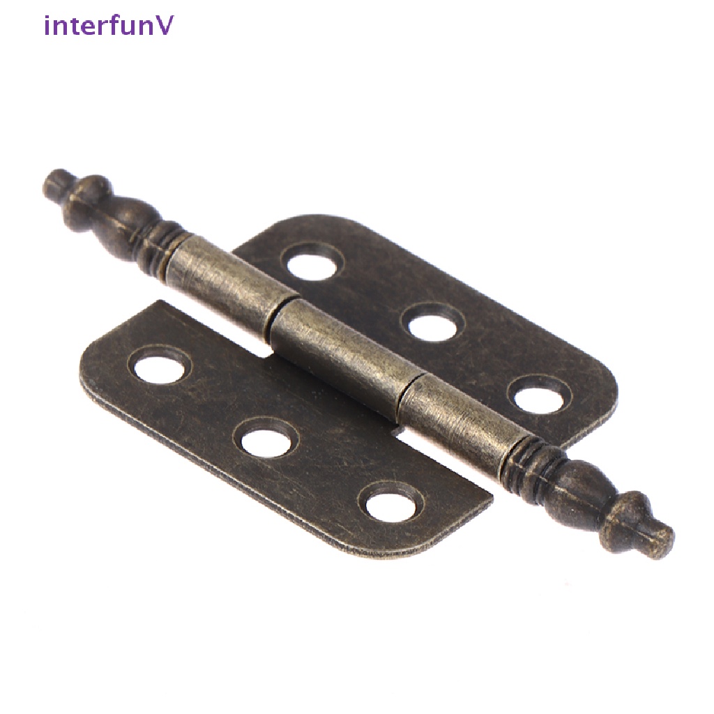 Set 2 Bản Lề 6 Lỗ Bằng Đồng Cổ Điển Cho Đồ Nội Thất Tủ