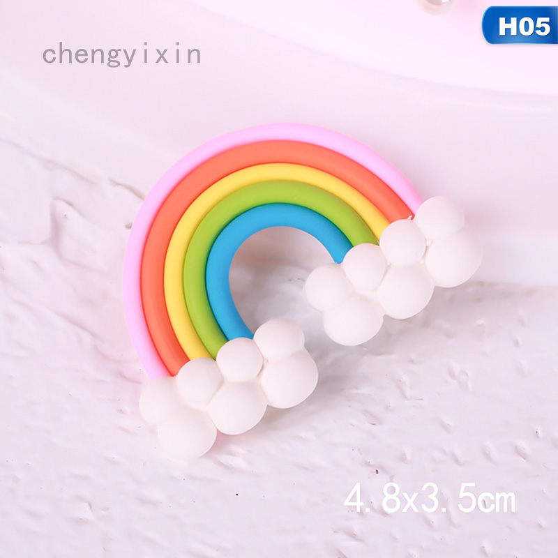 Phụ Kiện Cắm Trang Trí Bánh Kem Hình Kỳ Lân / Cầu Vồng / Đám Mây / Ngôi Sao 3d