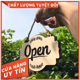 Combo tấm mica cắt khắc theo yêu cầu + bảng gỗ open- close