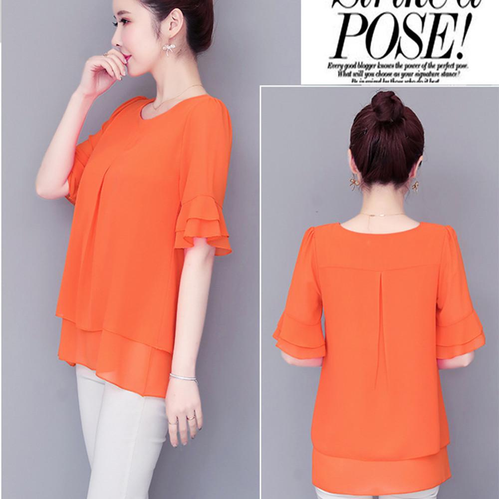 Áo Kiểu Tay Ngắn Thời Trang Mùa Hè Cho Nữ
