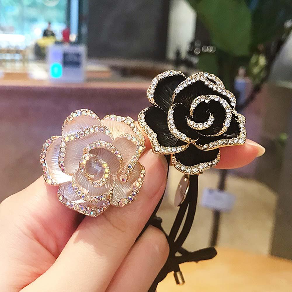 VANES1 Dây Cột Tóc Thiết Kế Đơn Giản Thời Trang Theo Phong Cách Hàn Quốc