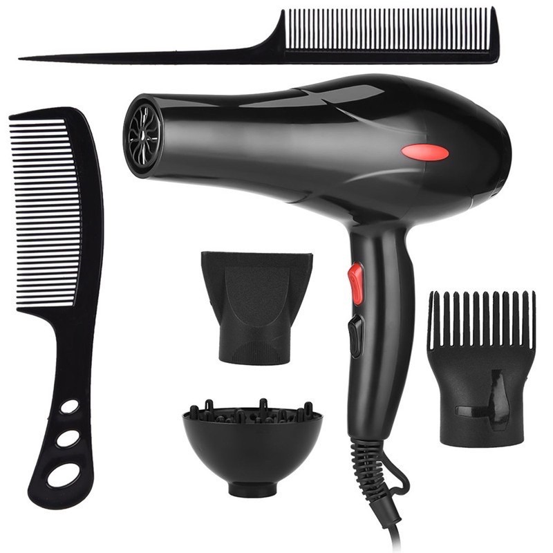 Máy Sấy Tóc Tạo Kiểu Deliya Công Suất Lớn 2200W Tặng Kèm Bộ Phụ Kiện 1 Hoặc 5 Chi Tiết Tùy Phân Loại Máy Sấy