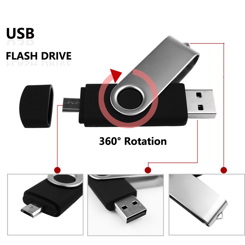 Usb Otg 256gb 2 Trong 1 Cho Điện Thoại Android