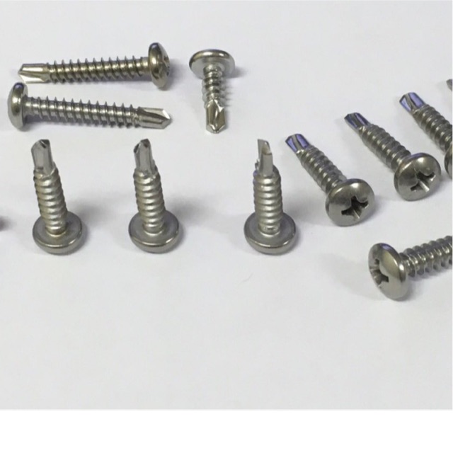 Vít tự khoan đầu tròn inox