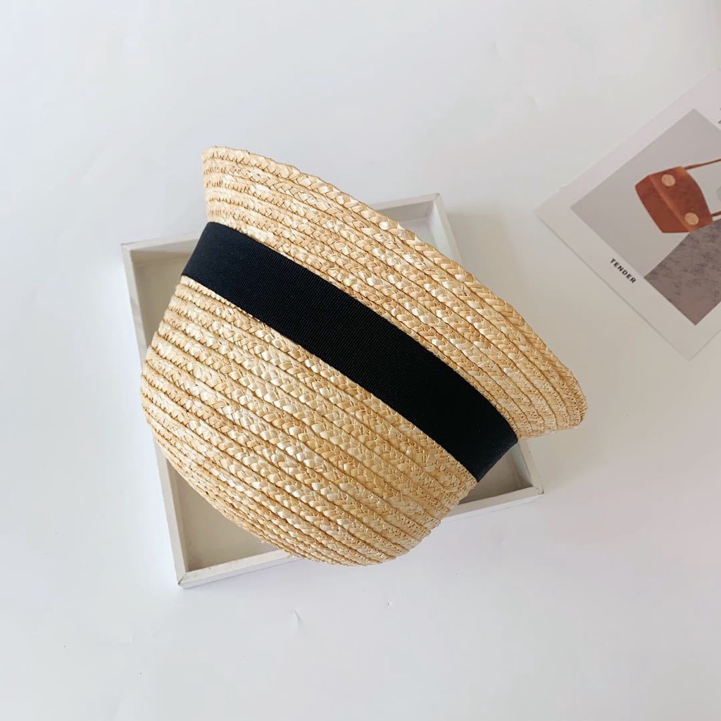 Mũ cói cho bé trai bé gái có dây buộc phù hợp cho bé từ 1-3 tuổi