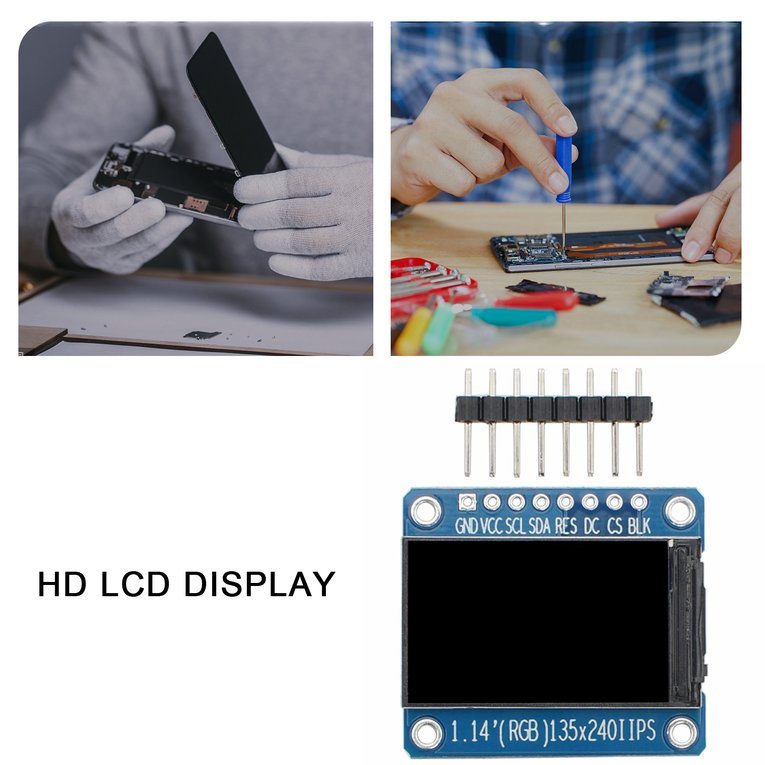 #cz 1.14 Inches TFT Display IPS LCD Display Module ST7789 135 * 240 SPI Screen