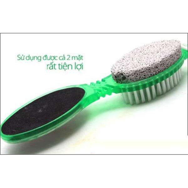 Bàn chải chà gót chân đá bọt biển kì ghét tẩy tế bào da chết đa năng 4in1: đá bọt khô, bàn chải nhựa, kim loại, chà nhám | BigBuy360 - bigbuy360.vn