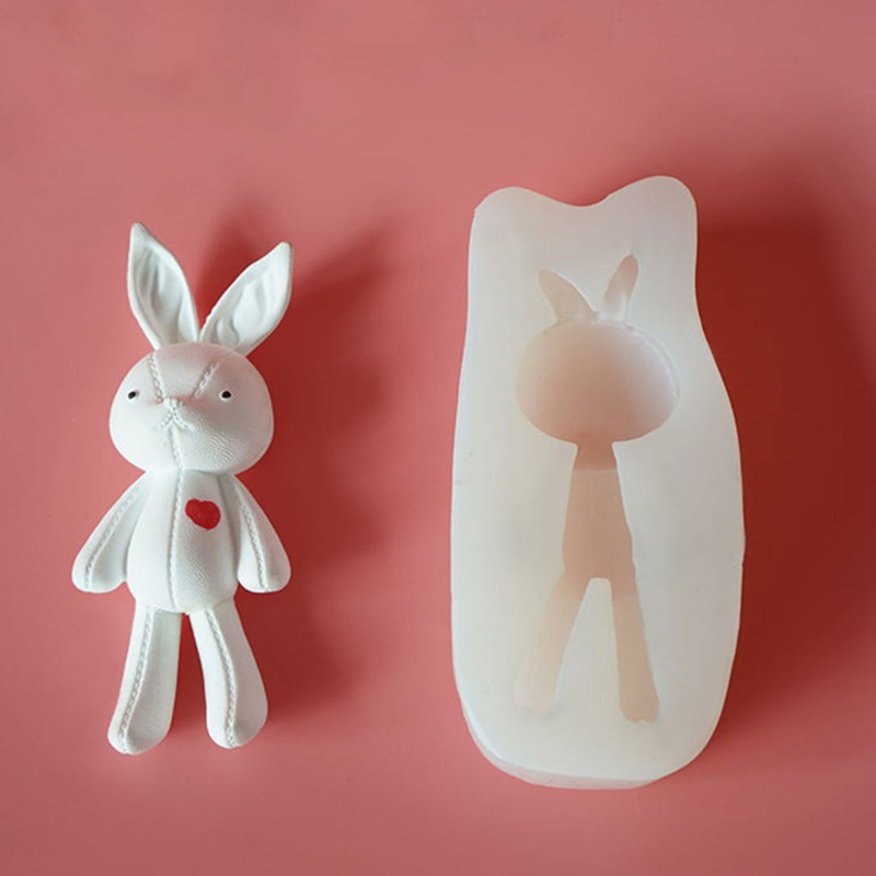 Khuôn làm bánh quy bằng silicon hình thỏ hoạt hình 3D