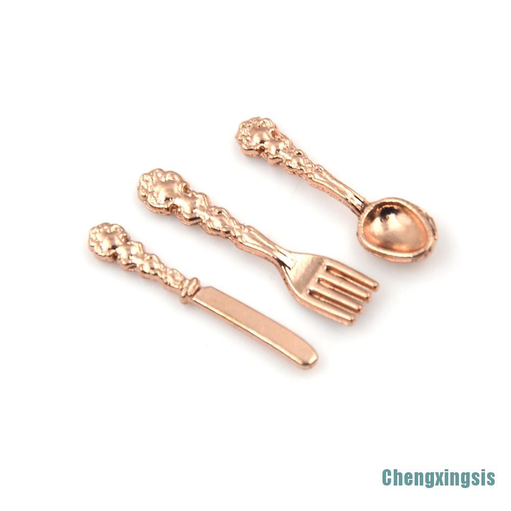 Bộ 12 Mô Hình Dao Trang Trí Nhà Bếp Tỉ Lệ 1: 12