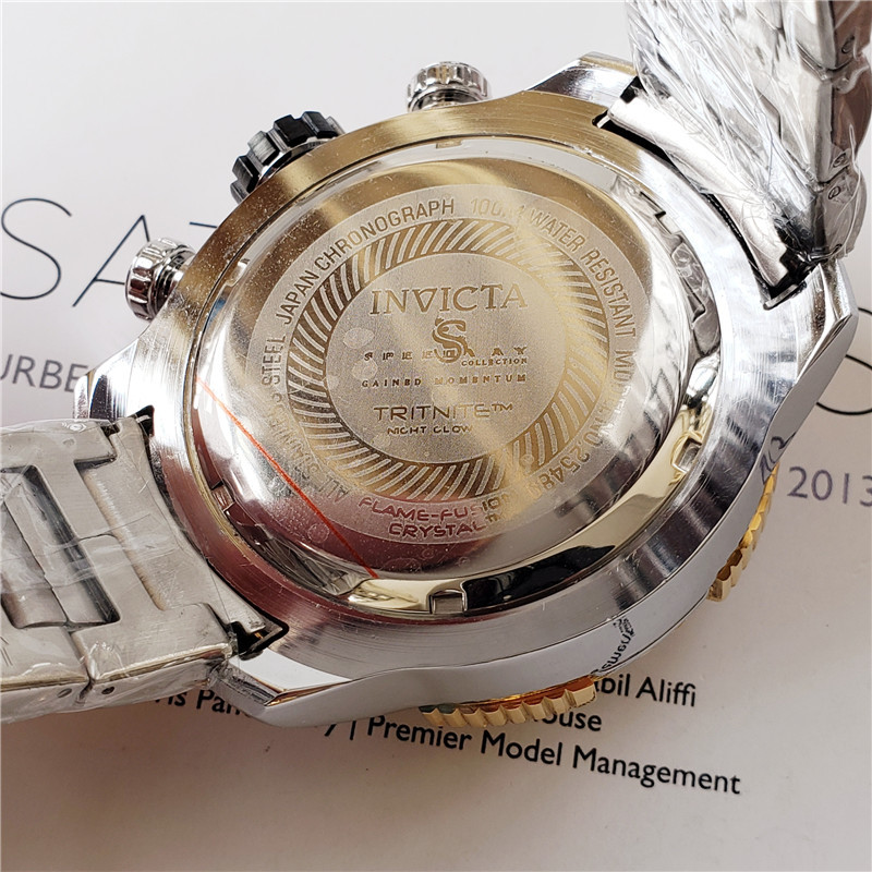 INVICTA Đồng Hồ Quartz Mặt Lớn Chất Liệu Thép Không Gỉ Thời Trang Năm 2022