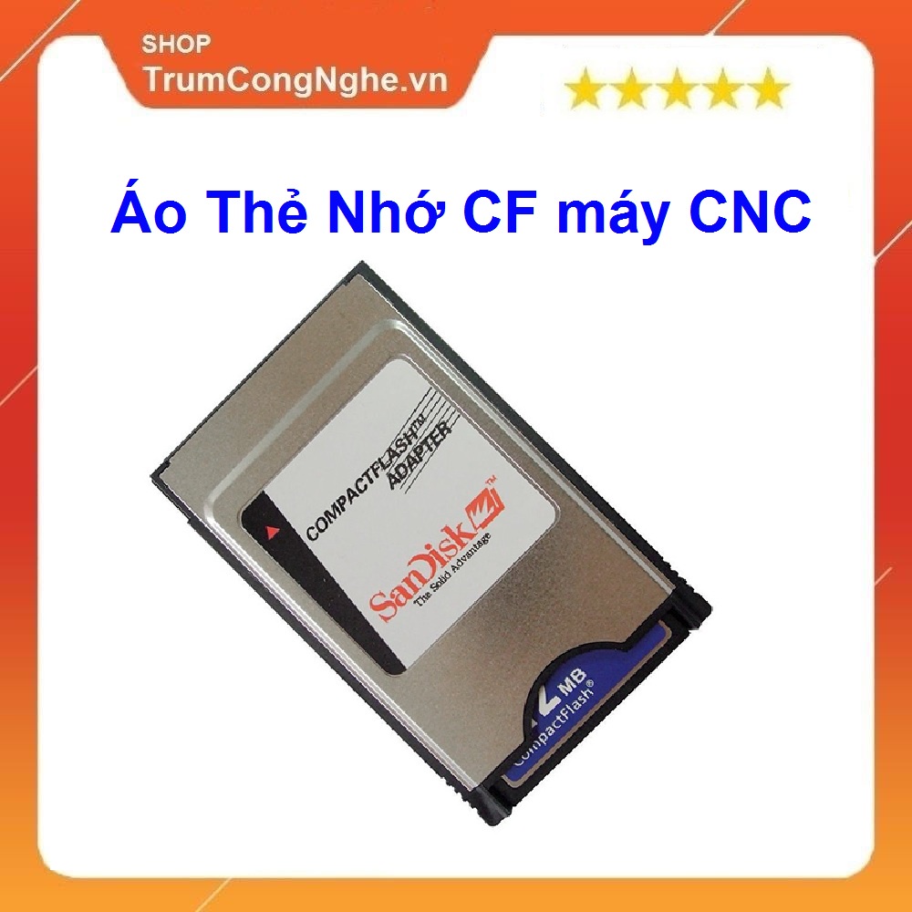 Áo thẻ, dưỡng thẻ , adapter thẻ nhớ CF sang PCMCIA 68pin hãng Sandisk cho máy CNC