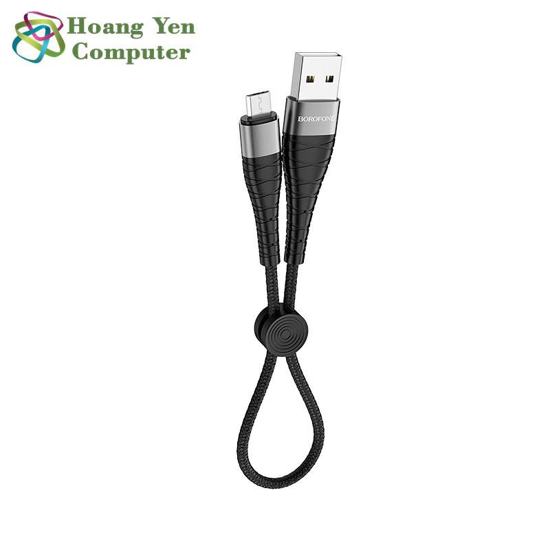 Cáp Sạc MICRO USB Borofone BX32 Dài 25CM Dây Dù Cho Android - BH 12 Tháng 1 đổi 1