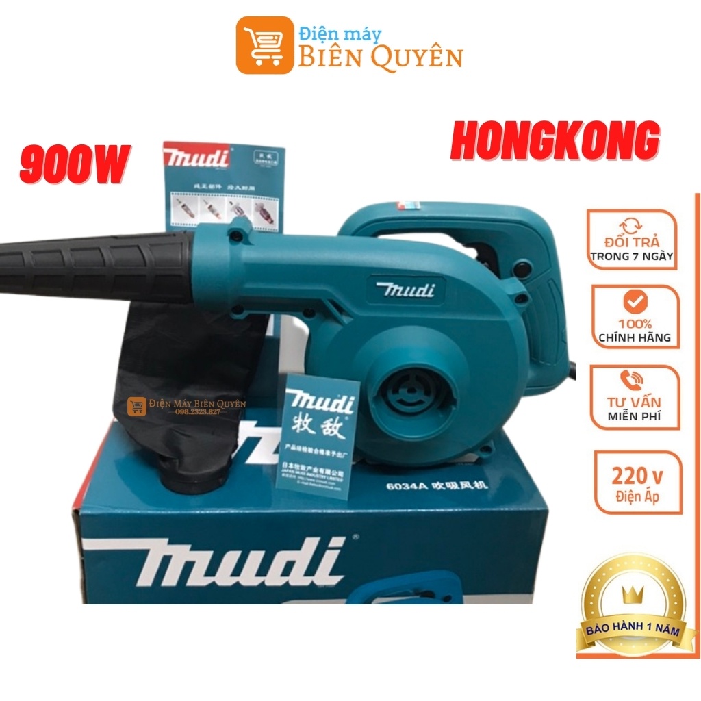 Máy Thổi Bụi Hút Bụi MUDI HONGKONG 6034A Công Suất 900W Siêu Khỏe Siêu Bền