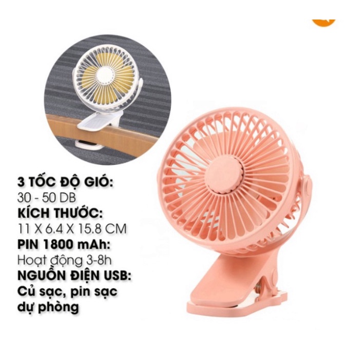 Quạt tích điện mini để bàn Cua Đỏ Shop