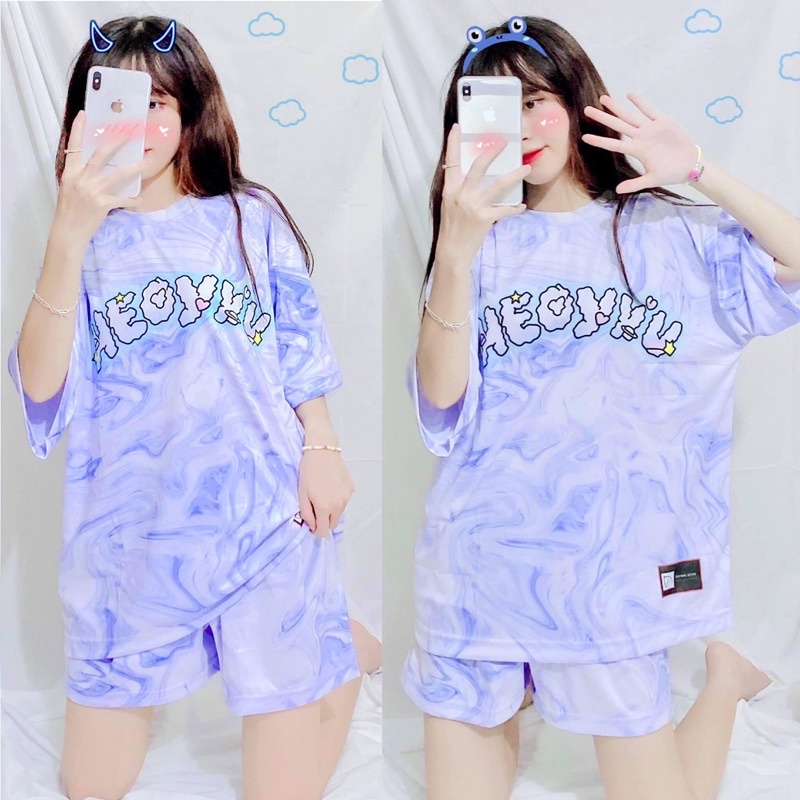 Set Bộ Đùi Hè TIEDYE Loang Màu Ảnh Thật