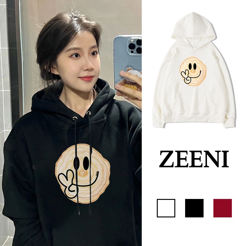 SELVZE Áo khoác hoodie vải cotton in họa tiết retro Mỹ thời trang chất lượng cao cho nữ